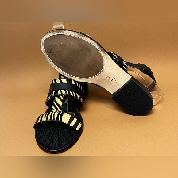 Naturalized 27 EDIT Elva calf hair and Leather Sandals Black and Brown size 9 - Picture 4 of 9